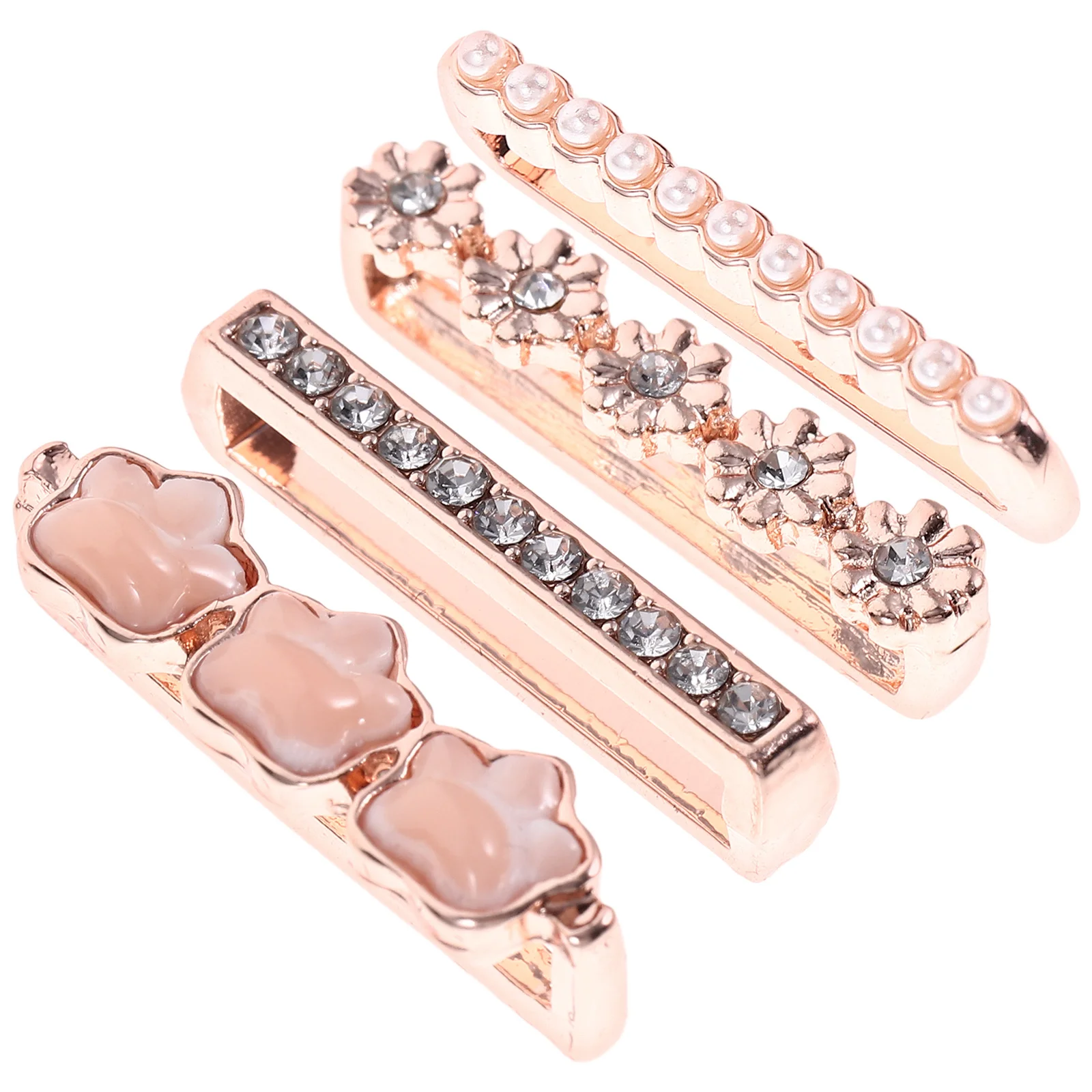 4 pçs pulseira ornamentos leve durável encantos de metal para pulseira de relógio atraente decoração pulseira de relógio charme