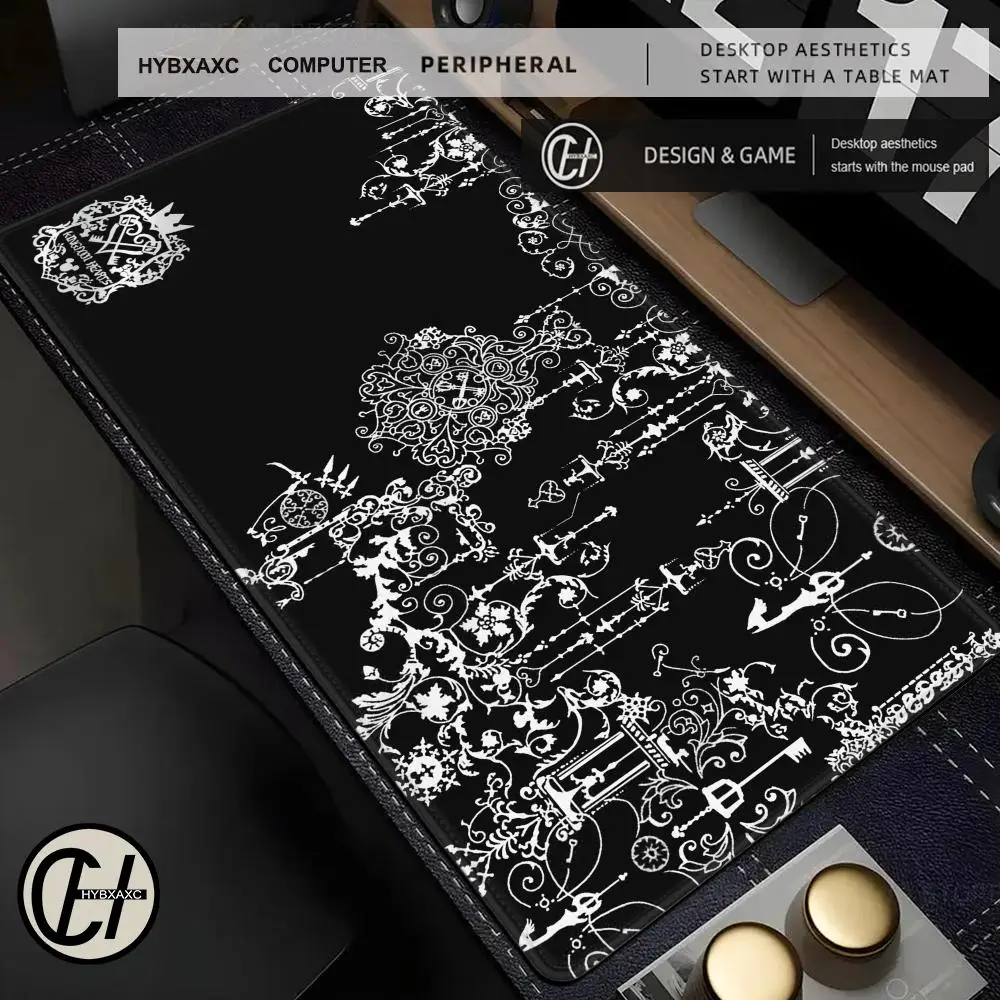 Games Kingdom Hearts Mousepad HD Printing Computer Gamers Locking Edge Non-slip Mouse Pad XXL90x40cm Keyboard PC Desk Pad