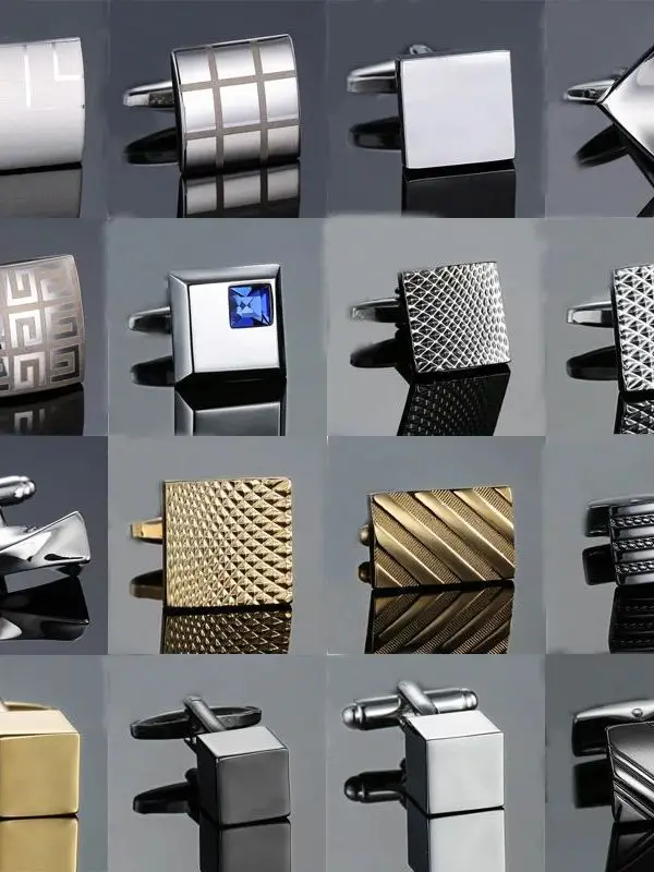 高品質ノベルティカフスボタン銅製レーザー彫刻おしゃれなメンズアクセサリー上品でスタイリッシュなデザイン