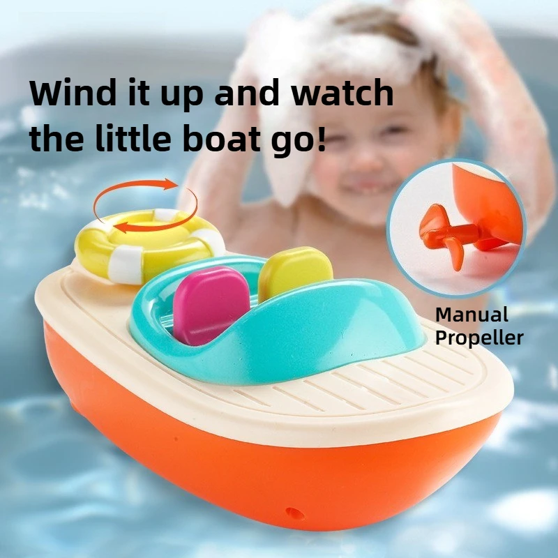 لعبة لعب مائية للأطفال، قارب وقت الاستحمام، لعبة سبلاش على شكل قارب، أنماطين: كهربائية وريحية تجعل وقت الاستحمام ممتع لطفلك #3