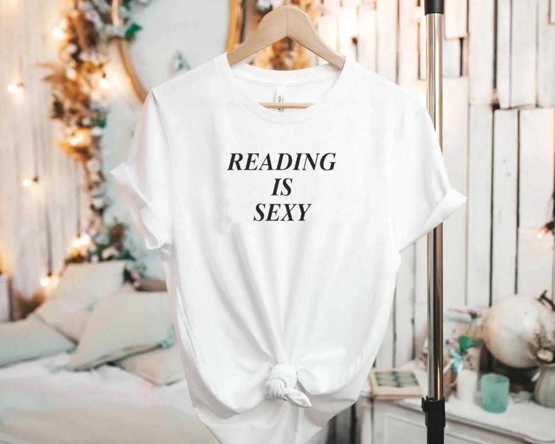 Sugarbaby New Arrival Reading Is Sexy T-Shirt Short Sleeve Fashion Shirt Summer Cotton T-shirt Girls Sexy Tops Drop Ship