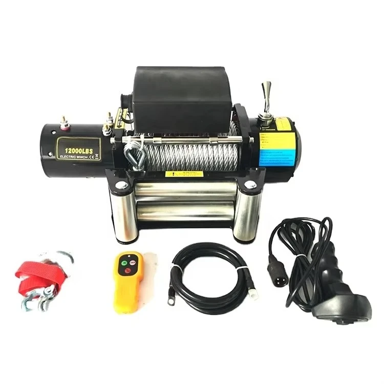 

KingRoy 24 Volts 12v Electric Winch 12000 Lbs 4x4 Remote Control Kits 4x4 Off-Road Electric Winch for Carcustom