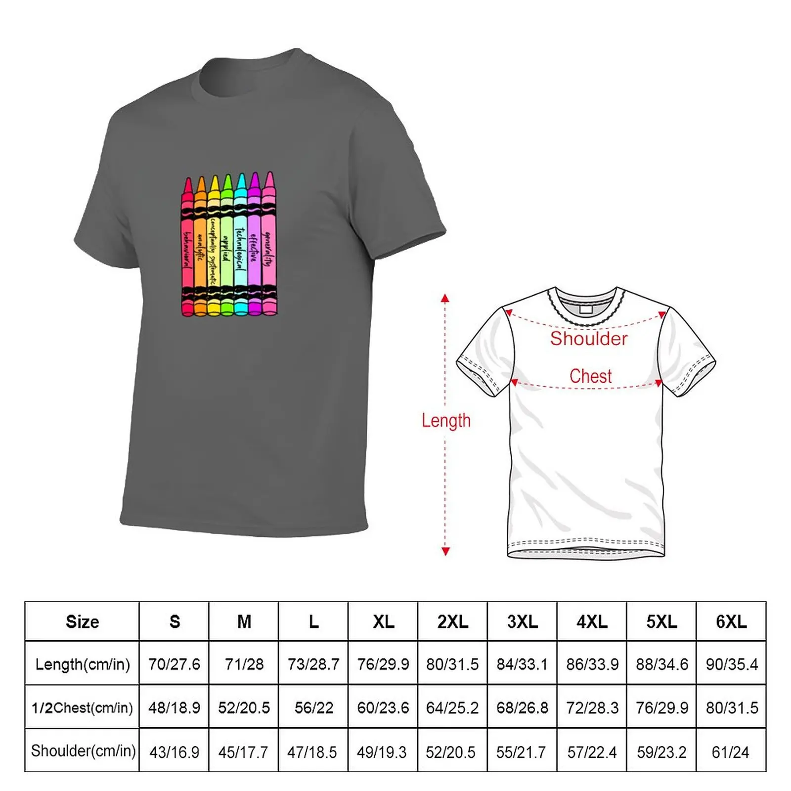 7 dimensions crayons T-Shirt for a boy shirts graphic tees heavy weight t shirts for men