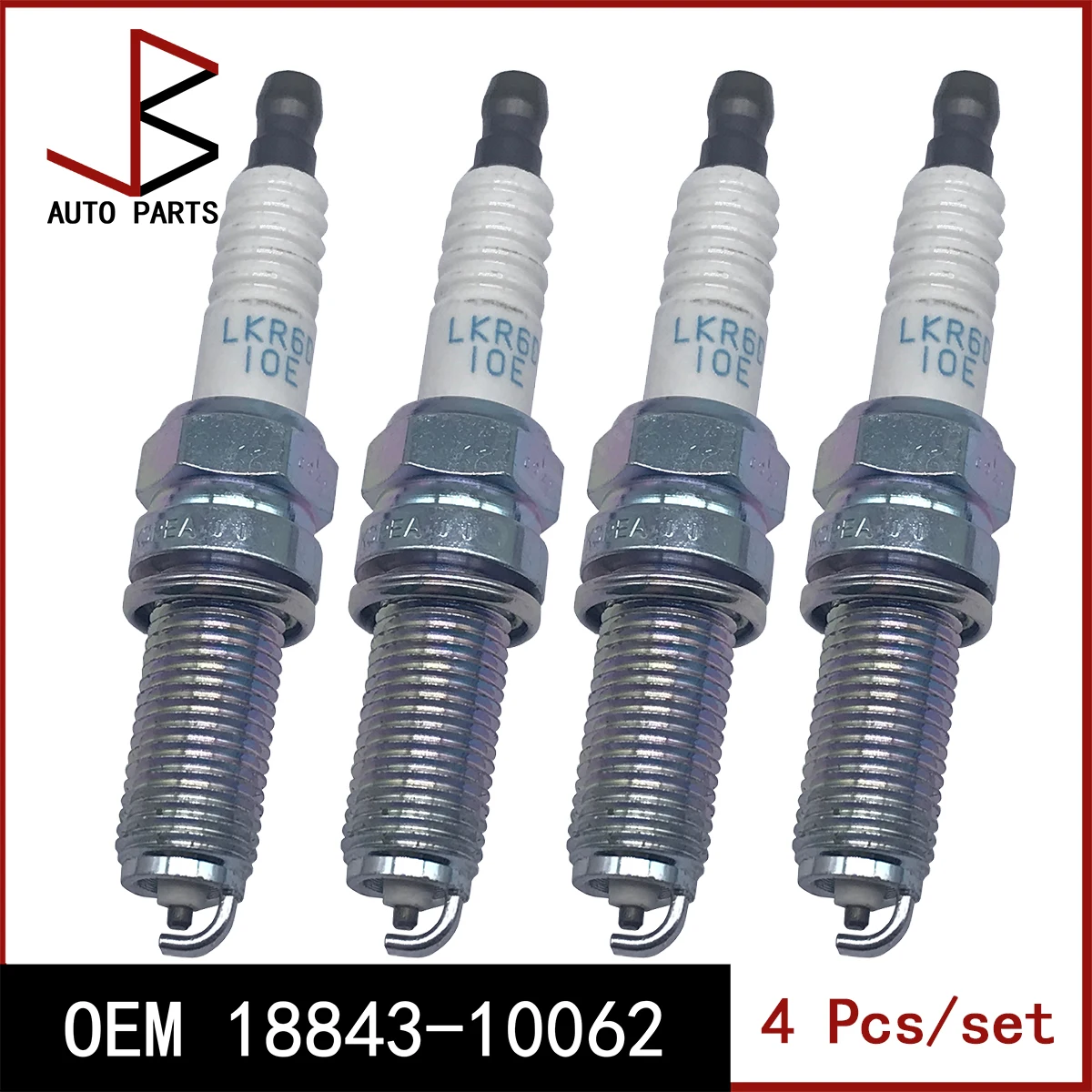

New 4 Pieces/Set Spark Plug OEM 18843-10062 1884310062 18843 10062 for HYUNDAI ACCENT IV Saloon 2010- KIA PICANTO II 2011-2018