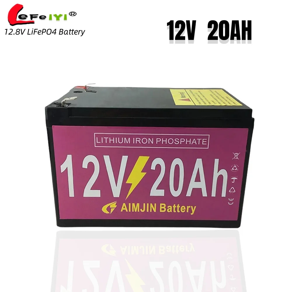 12V/12.8V 20AH LiFePO4 battery lithium iron phosphate battery bicycle RV solar wind energy tax-free