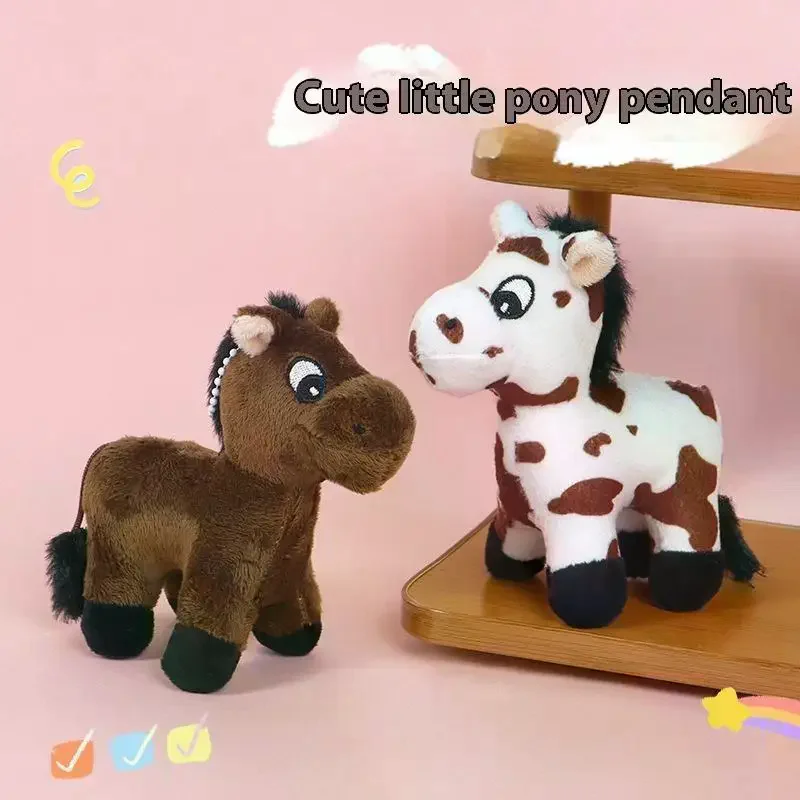 

Cute Cartoon Pony Plush Decoration Pendant Keychain Kawaii Pony Ornament Stuffed Doll Toys Backpack Pendant Accessories Gifts