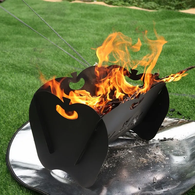 Camping campfire folding portable storage outdoor fire courtyard brazier cross-border