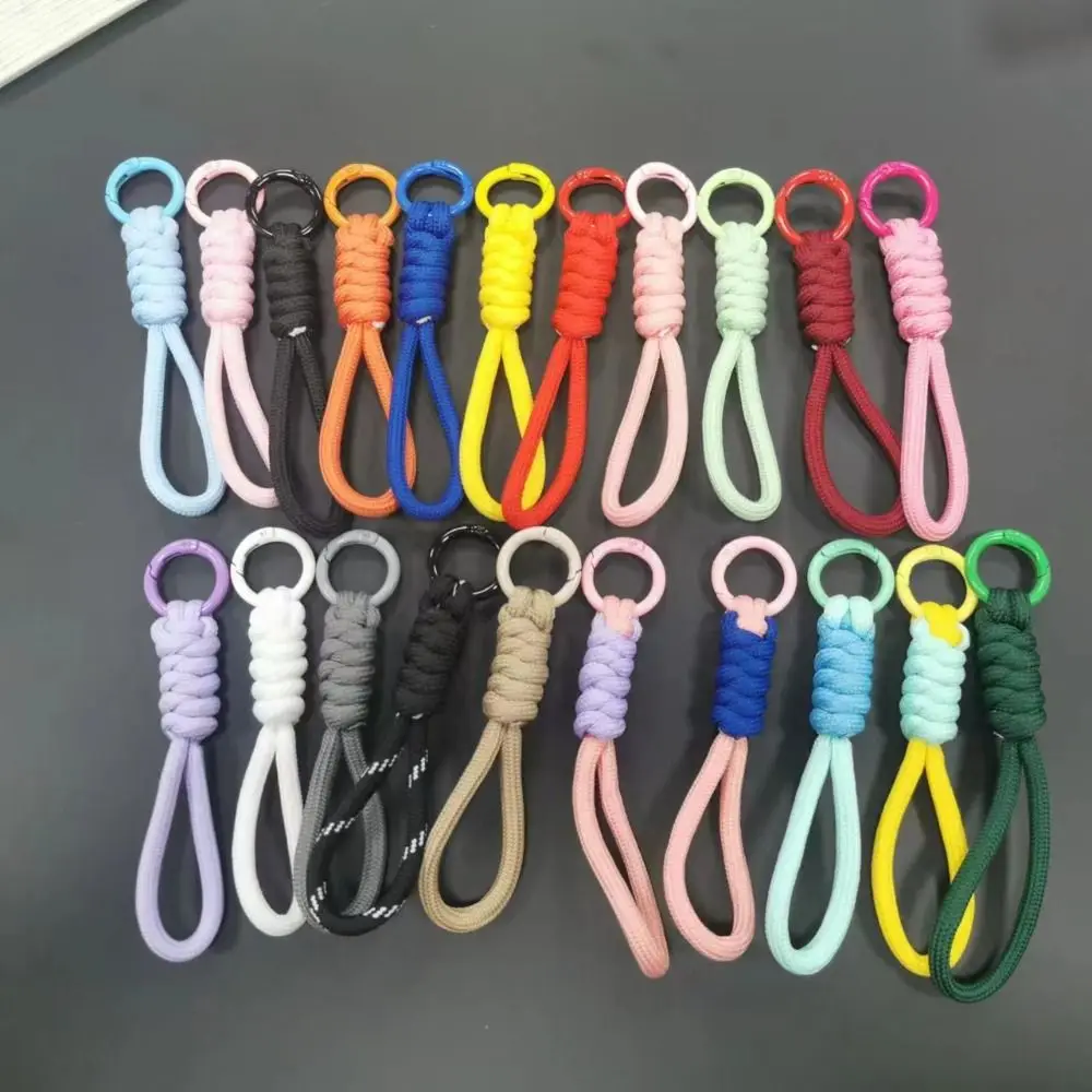 

High Quality Braided Woven Keychain Anti Loss Colorful Wrist Rope Multifunctional Mobile Phone Accessories