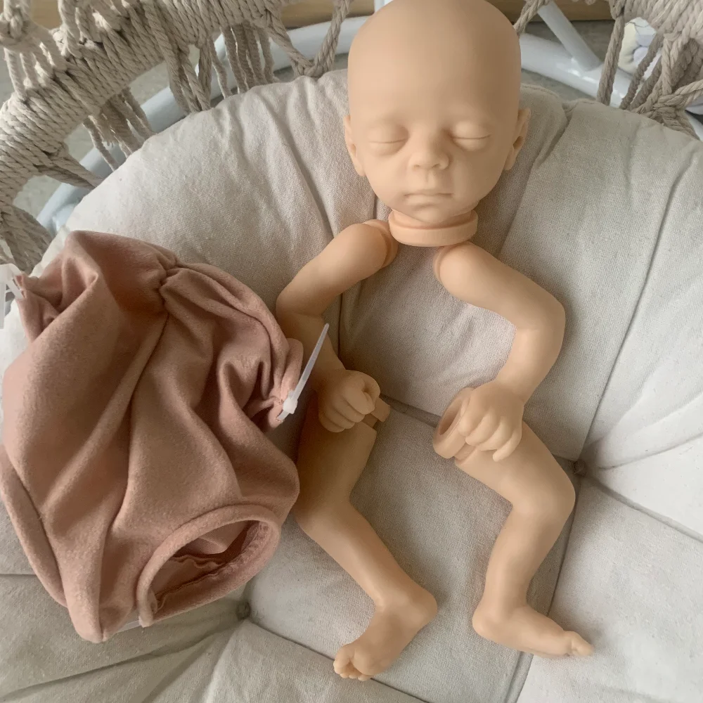 

15inch Reborn Doll Kit Blessing Premie Size Sleeping Baby DIY Blank Doll Parts with Cloth Body Handmade Bebe Reborn Kits