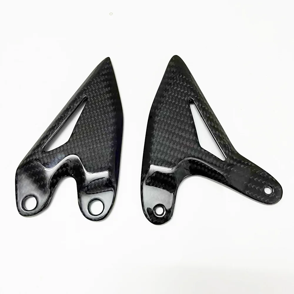 Nuovo Per Kawasaki Ninja 500 2024- Pedali Del Motociclo In Fibra di Carbonio Set Ruota Posteriore Accessori Tallone Protezioni