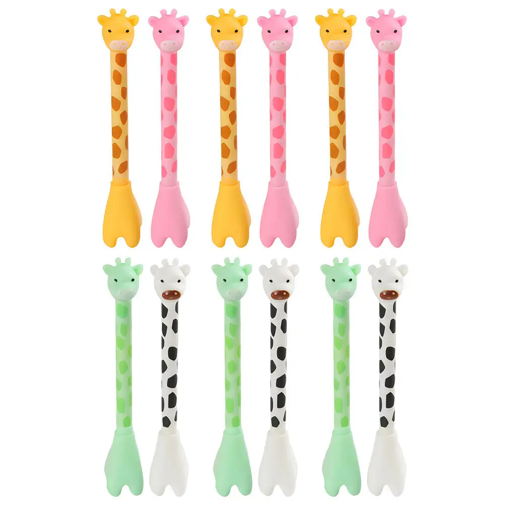 

12Pcs Adorable Giraffe Gel Pens Lightweight Portable Super Smooth Writing Experience for Study Notes Greeting Cards Crafting