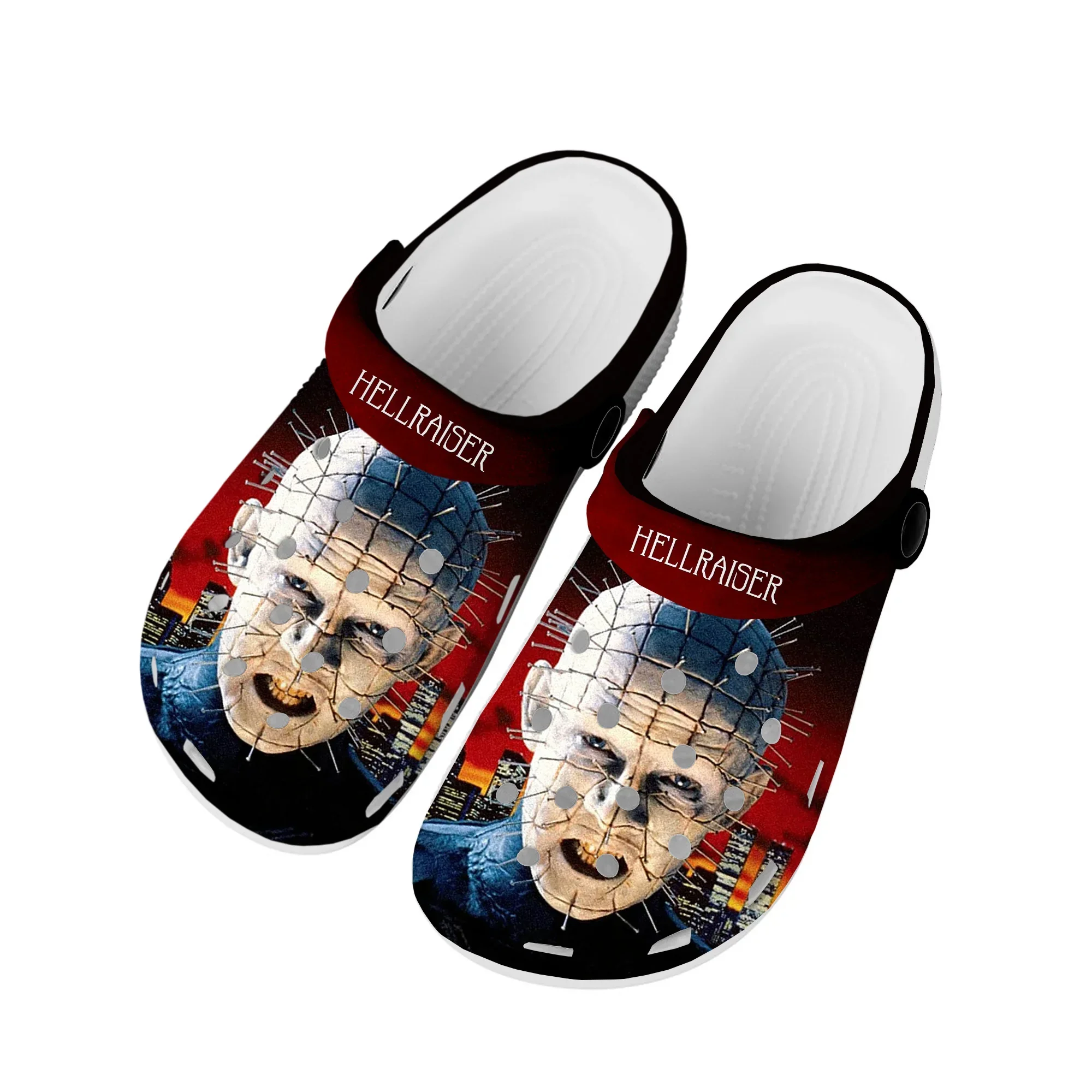 

Hellraiser Movie Pinhead Horror Halloween Home Clogs Custom Water Shoes Mens Women Teenager Shoe Garden Clog Beach Hole Slippers