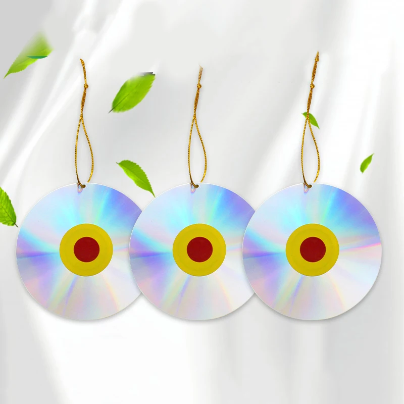 1PCS Double Sided Reflection Reflective Anti CD Bird Repellant Bells Garden Plant Protector Garden Decoration Gift
