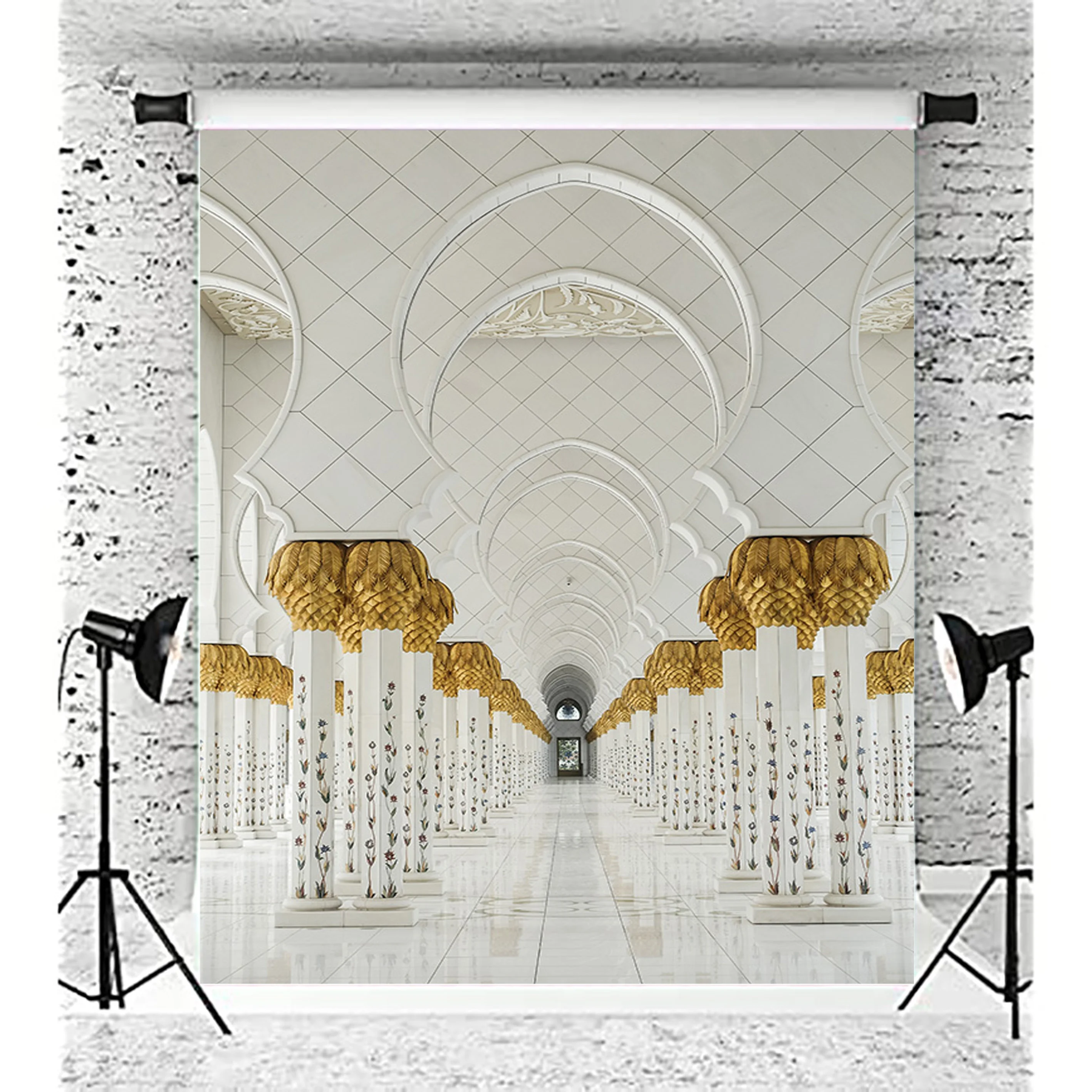 Fondos de fotografía clásicos Retro de palacio de estilo europeo, accesorios de arte, castillo, estudio de arquitectura, Fondo de ZS-08