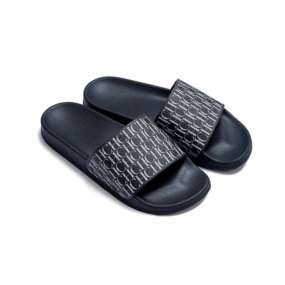 شرائح نسائية جديدة موضة طباعة حروف متعددة المناسبات صنادل شاطئ سيليكون متعددة الاستخدامات #3