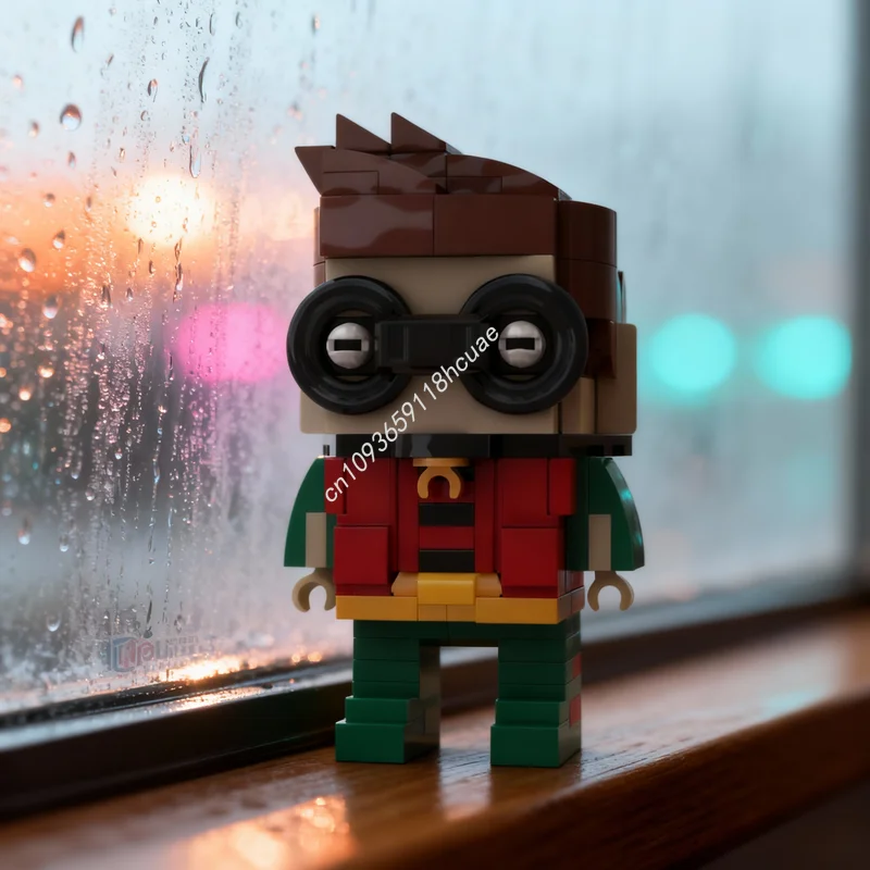 

Набор строительных блоков MOC ROBIN Brickheadz, 158 деталей, модель архитектурного сооружения, креативный подарок на Рождество, игрушка для самостоятельной сборки, развивающая конструкторская игрушка