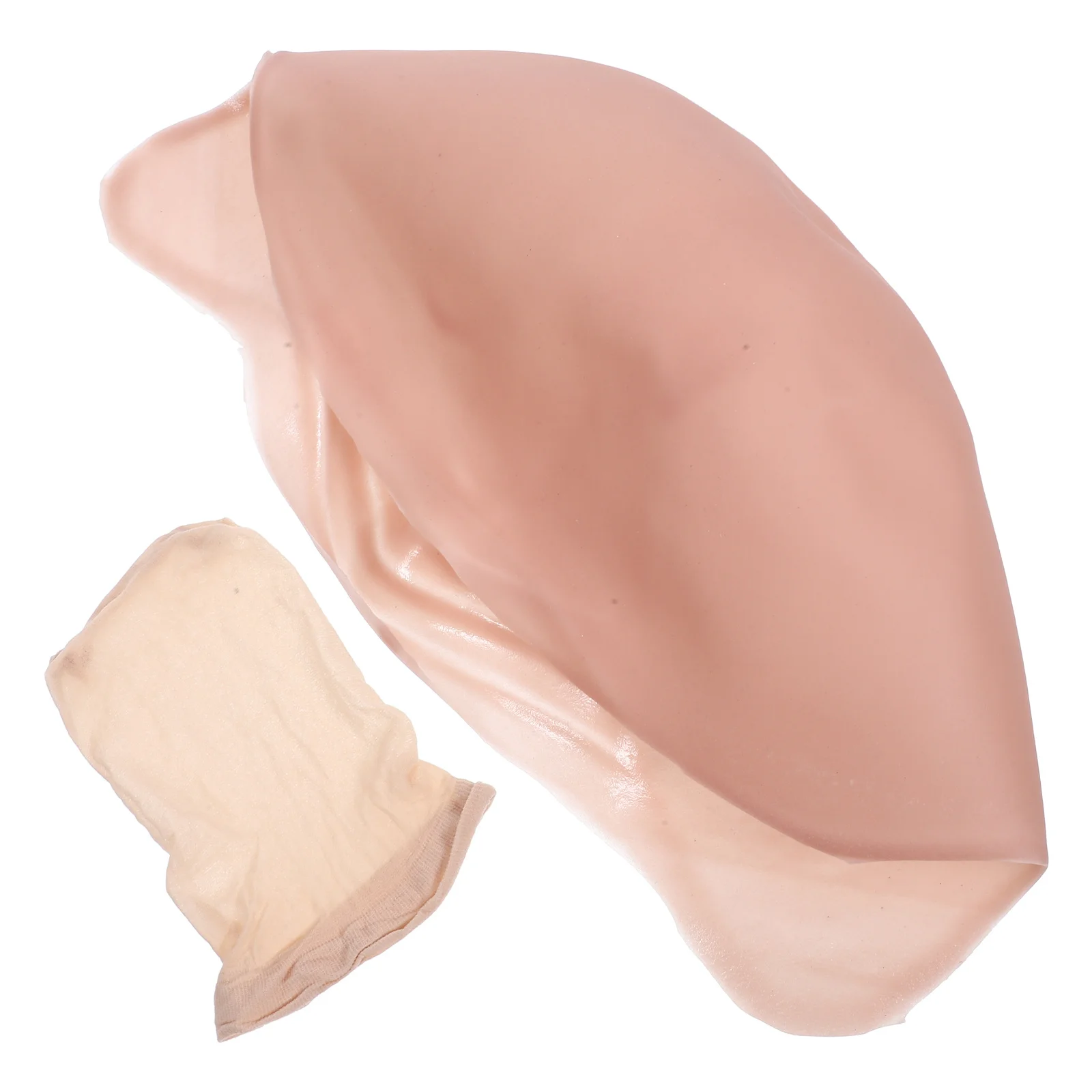 

1Set Silicone Bald Head Bald Cap Cosplay Costume Accessory Makeup Prop Party Stage Film for Adults Kids Caps