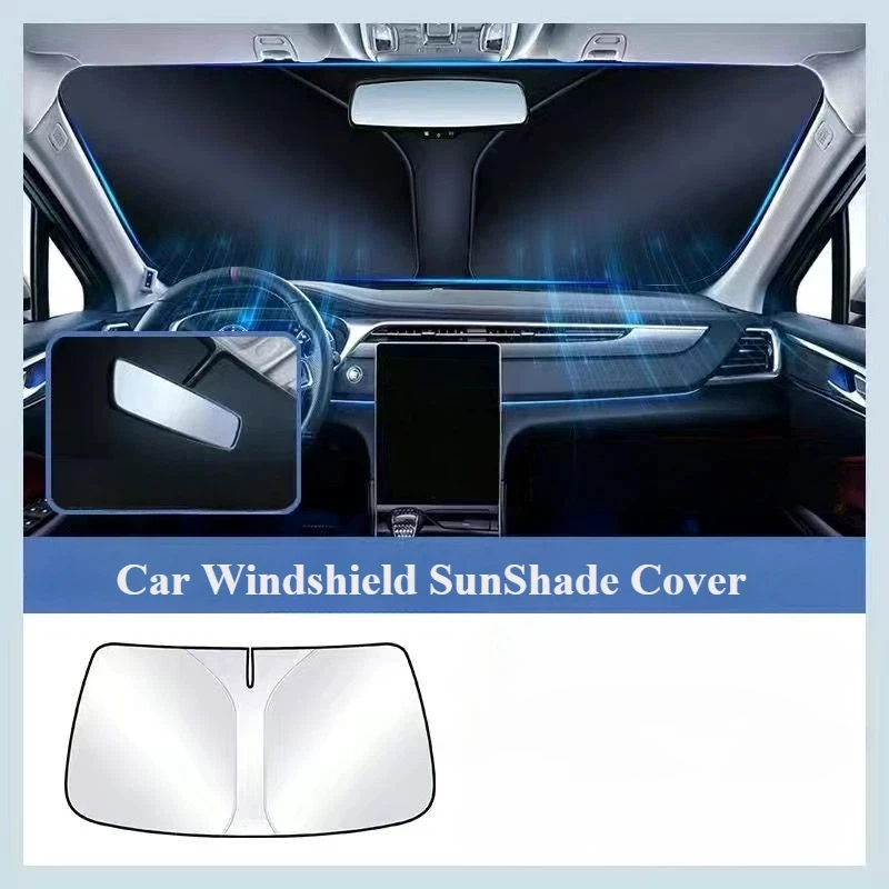 

Солнцезащитный козырек для лобового стекла Tesla Model Y Juniper и Model 3 Highland 2026 года, складной, теплоизоляционный, с сумкой для хранения