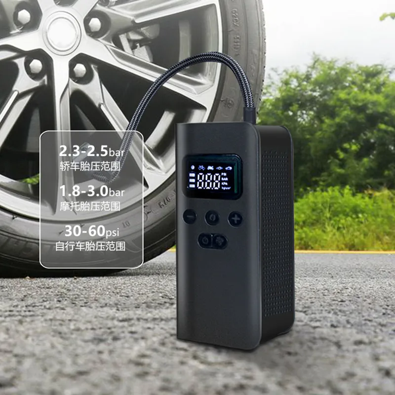 

6000mAh Portable Car Tyre Inflator Digital Tire Inflator Auto Air Pump 150 PSI Air Compressor for Car Motorcycle Bike Smart Tire