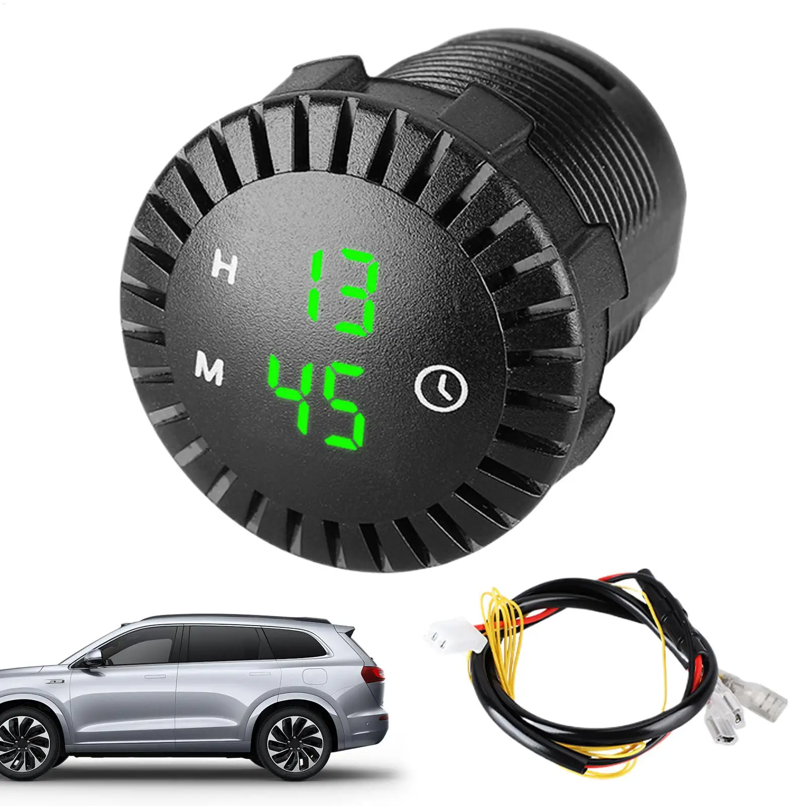 Clock For Motorcycle LED Display 12V 24V Panel Electronic Motorbike Mount Digital Clock For Men Women Drivers Owners Commuting