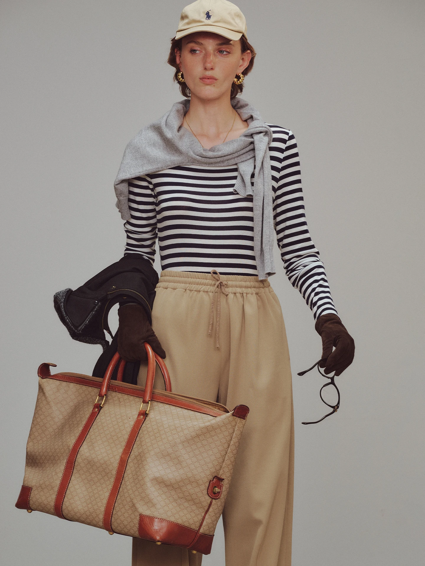 

Slim Fit Long Sve T-irt Brittany Sle Vintage Striped Base irt Breathable Comfortable Women's Casual Faion T-irt