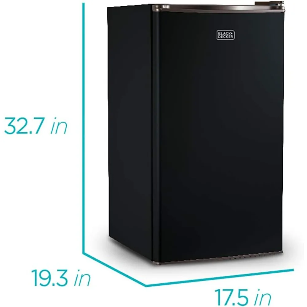 BCRK32B Compact Refrigerator Energy Star Single Door Mini Fridge with Freezer, 3.2 Cubic Feet, Black