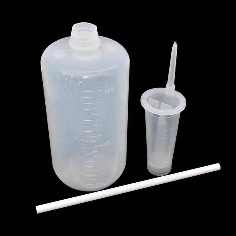 Oxalic Acid Dosage Syringe for Beekeeping Multifuction White 1000ml Oxalic Acid Dispenser Clear Squeeze Bottle for Farms Bee