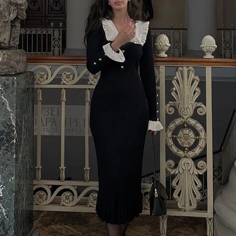 Vestidos femininos vestido elegante para festa primavera malha lantejoulas brilhante em camadas decote coração cintura de seda plissado hem aniversário