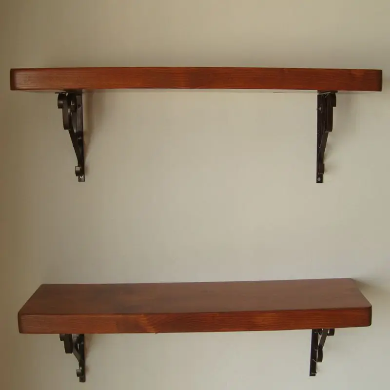 

Wall shelf storage, home wall rack multi-layer solid wood bookshelf retro baffle