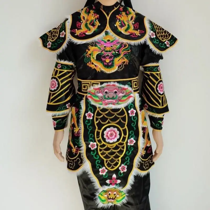 Chinese Chaoshan Ethnic Style Characteristic Costumes Folk Song Dance Stage Performance Exquisite Embroidery Clothing