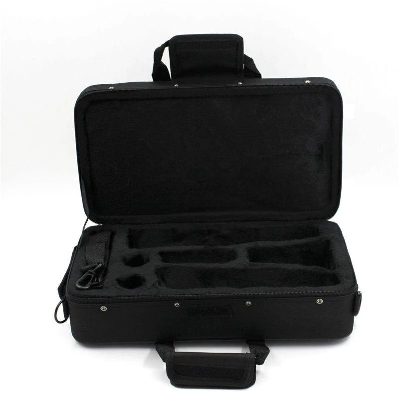 02DF Portable Clarinet Box Case Foam Padded Oxford Cloth Clarinet Bag Waterproof Clarinet Box with Handle Strap