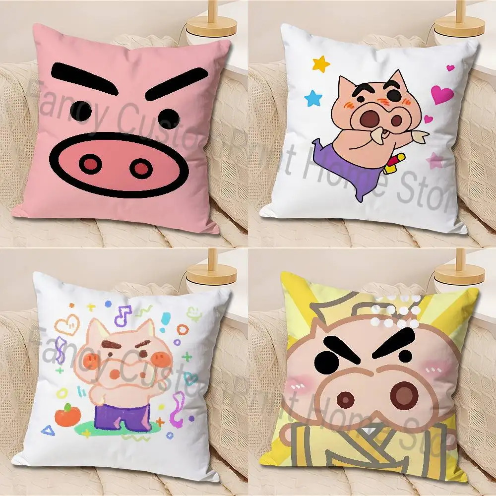 

Cute Pig B-Buriburi pink z-zaemon Celebrity Merchandise All-Match Printed Pillow Case Sofa Car Office Room Decoration Protector
