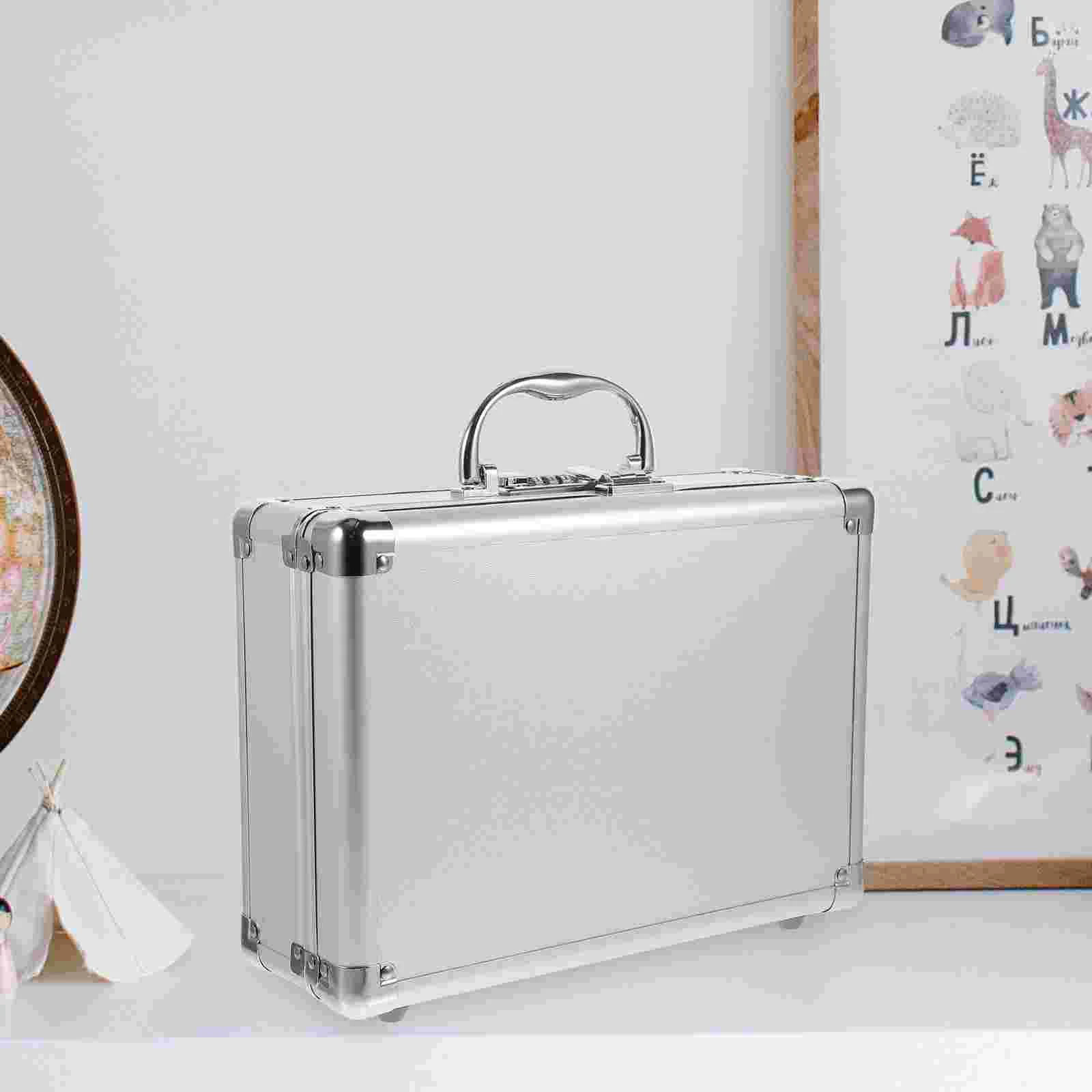Suitcase Aluminum Alloy Briefcase Small Storage Tool Chest Medicine Bag Hard Metal Man Boxes