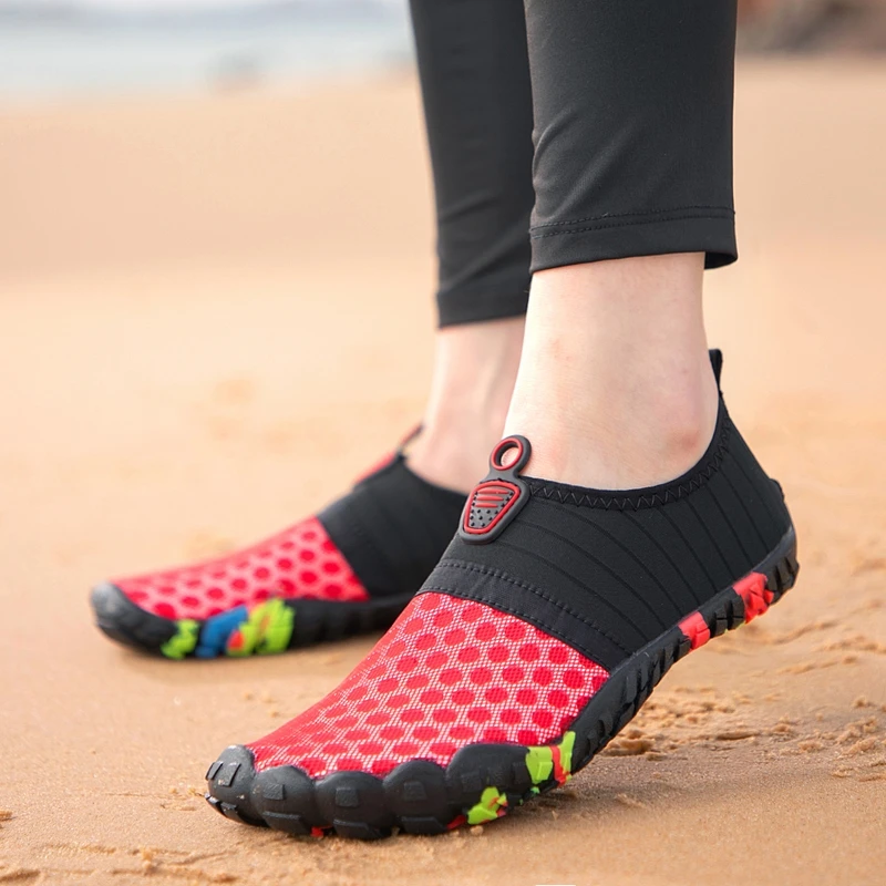 Summer Quick Dry Beach Wading Shoes For Men Women Breathable Elastic Aqua Shoes Unisex Colorful Footwear For Swimming Fitness