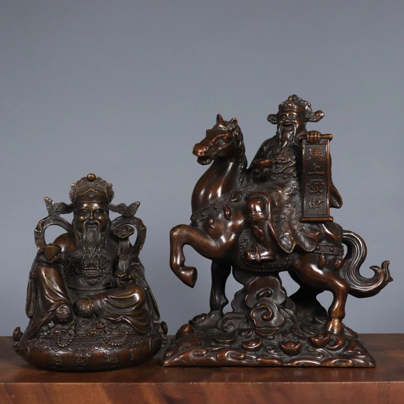 Brass of worshiping the of , for home, shop, and company use, God of Wealth craft ornaments