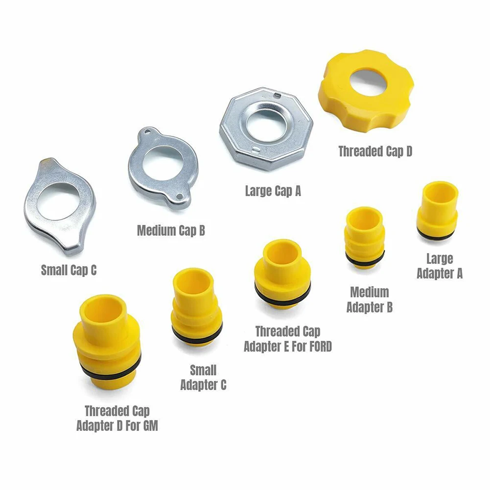 15pcs With Valve Switch Brand New for durable No-Spill Coolant Funnel Kit Professional Coolant Funnel Kit 15pcs