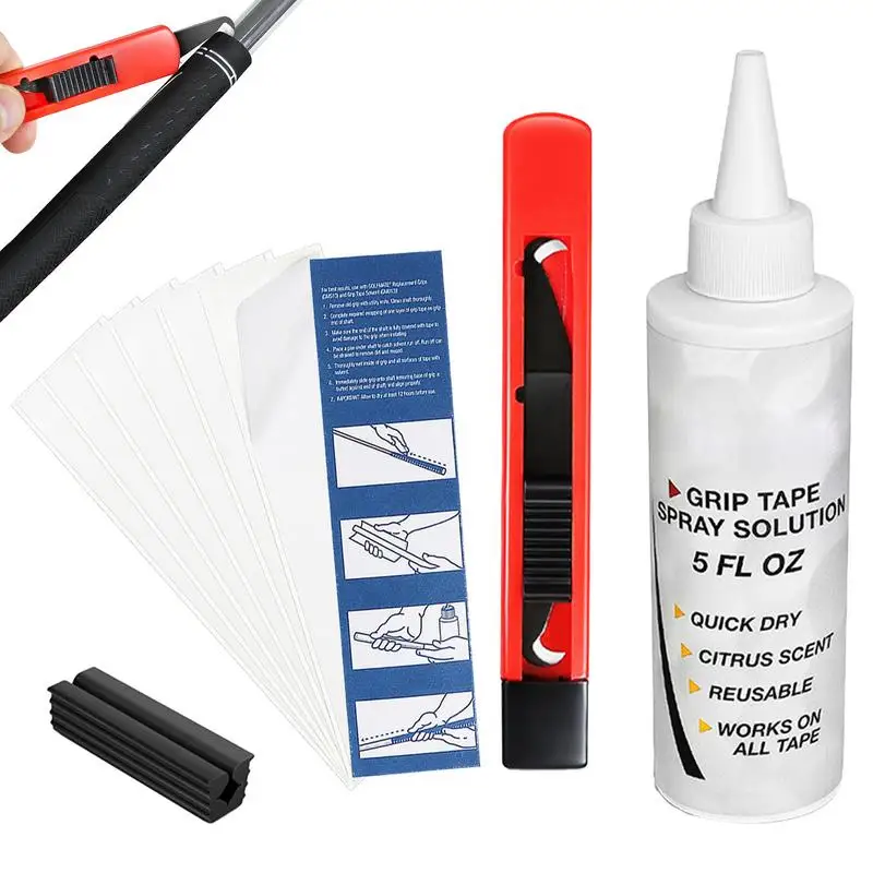 Golf Grip Replacement Tool Golf Club Grip Repair Regrip Kits Golf Equipment with Strong Adhesive Grip Tape for Golf Novices