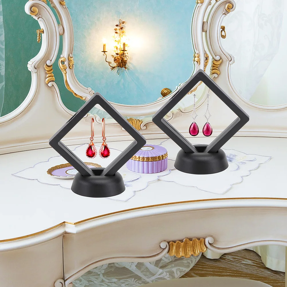 10 قطعة حامل عرض المجوهرات رف تخزين الدائري مع قاعدة غير قابلة للانزلاق حامل عرض متين لإطار ديكور منظم المجوهرات #5