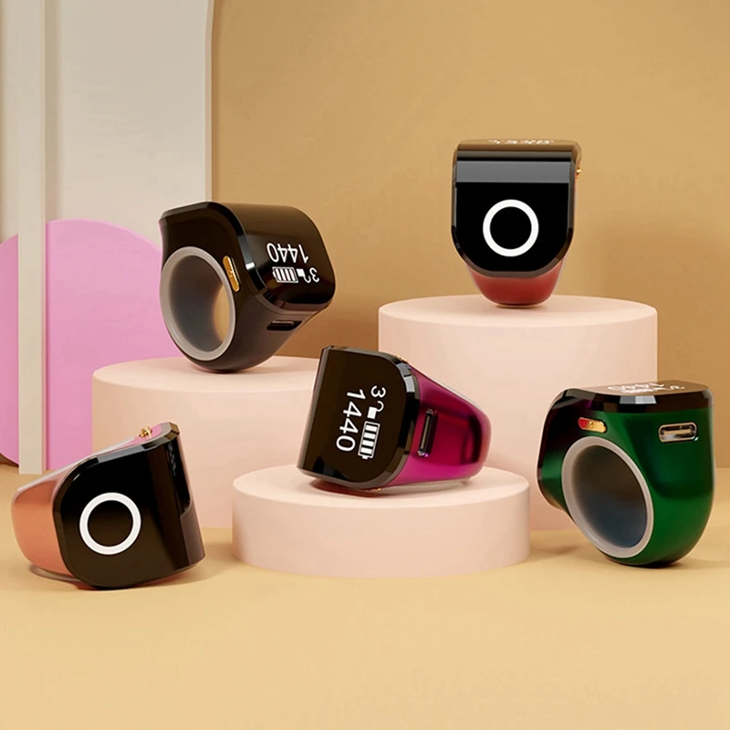 NEW-Digital Counter Portable Points Rechargeable Ring Ring Idea Tally Counter Smart Touch Finger Counter