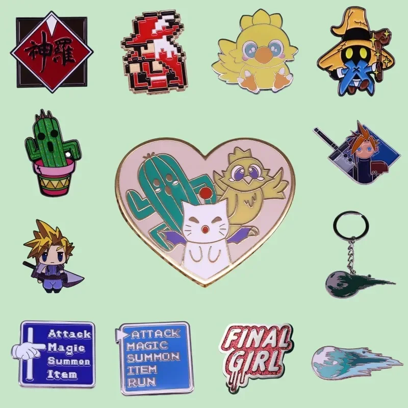 لعبة كلاسيكية المينا دبوس سحابة الفتنة المغفل السيف النيزك الشوكوبو الأحمر ماجى شارة شينرا هجوم القائمة ألعاب دبابيس هدية من المشجعين #1