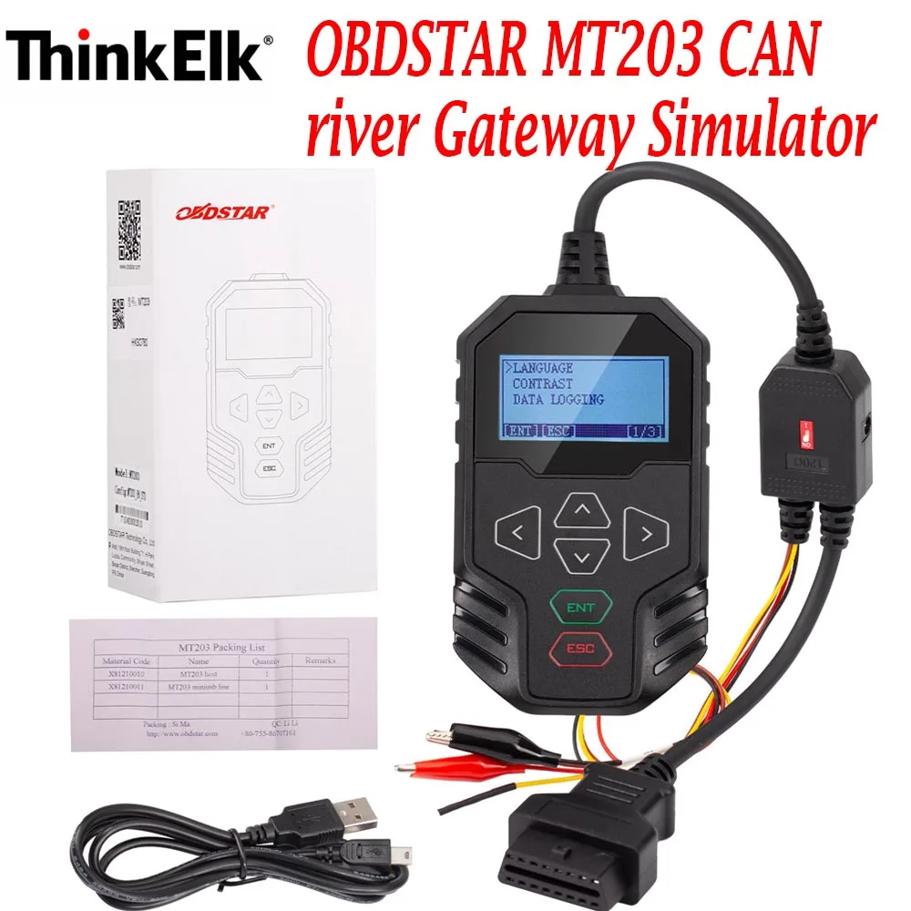 OBDSTAR MT203 CAN Driver Gateway Simulator for Dash, BCM, Audio, Gear Level, AC Panel and Other Systems
