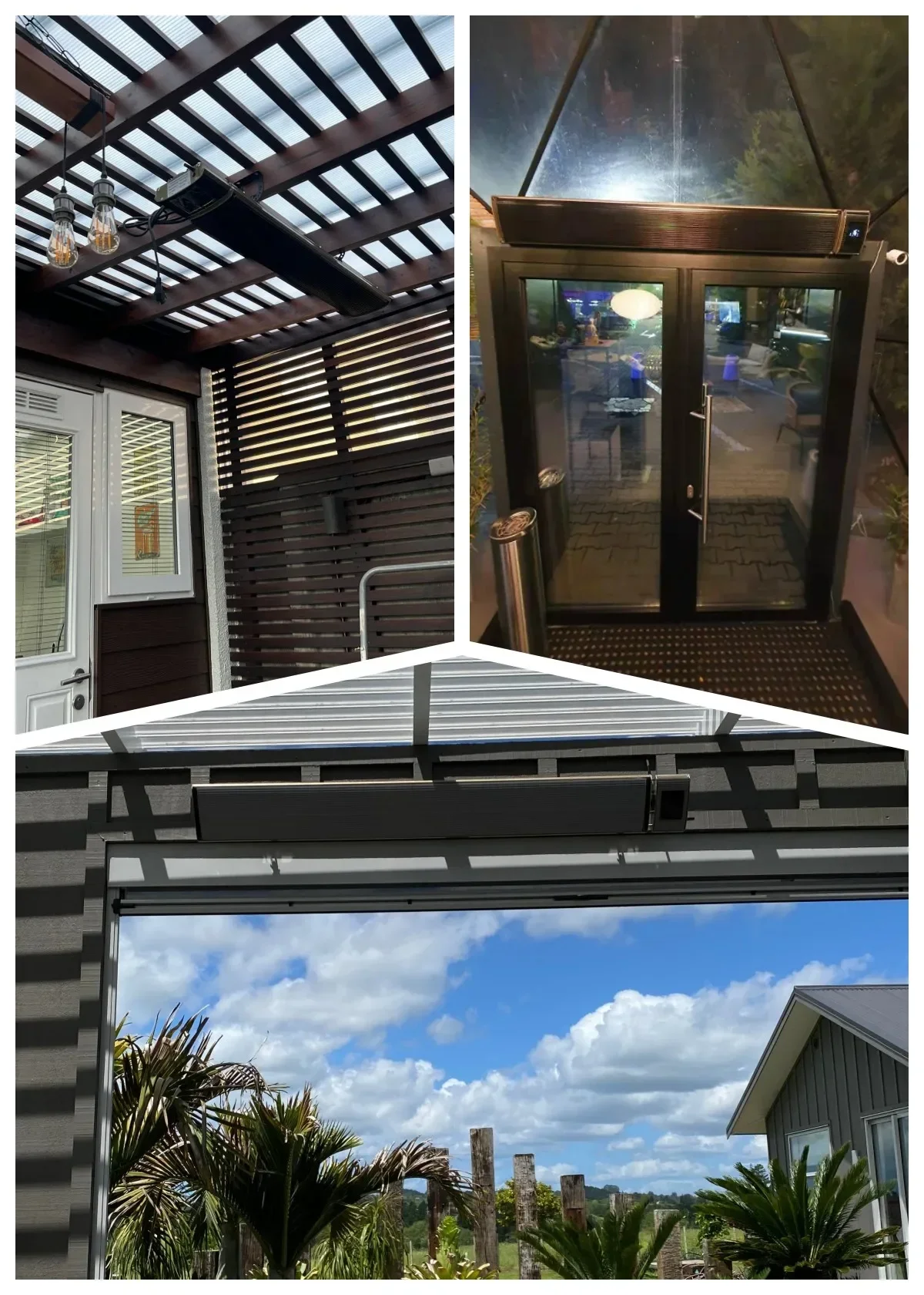 2400W JHheatsup  Wifi outdoor strip heater patio panel el calentador electrico wall mounted infrared heater for Yoga garden