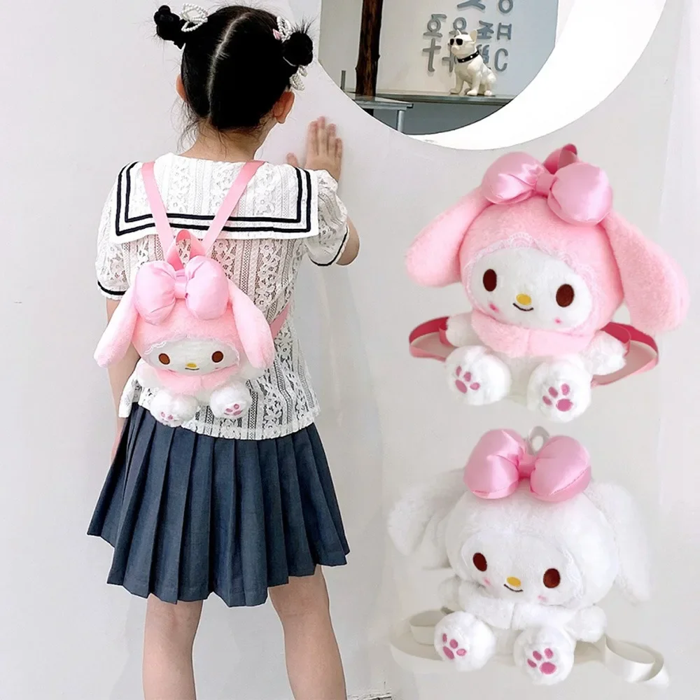 

Kawaii Anime Peripheral Melody Cartoon Cute Sweet Plush Plaything Action Figure Backpack Schoolgirl Accessory Festivals Gift