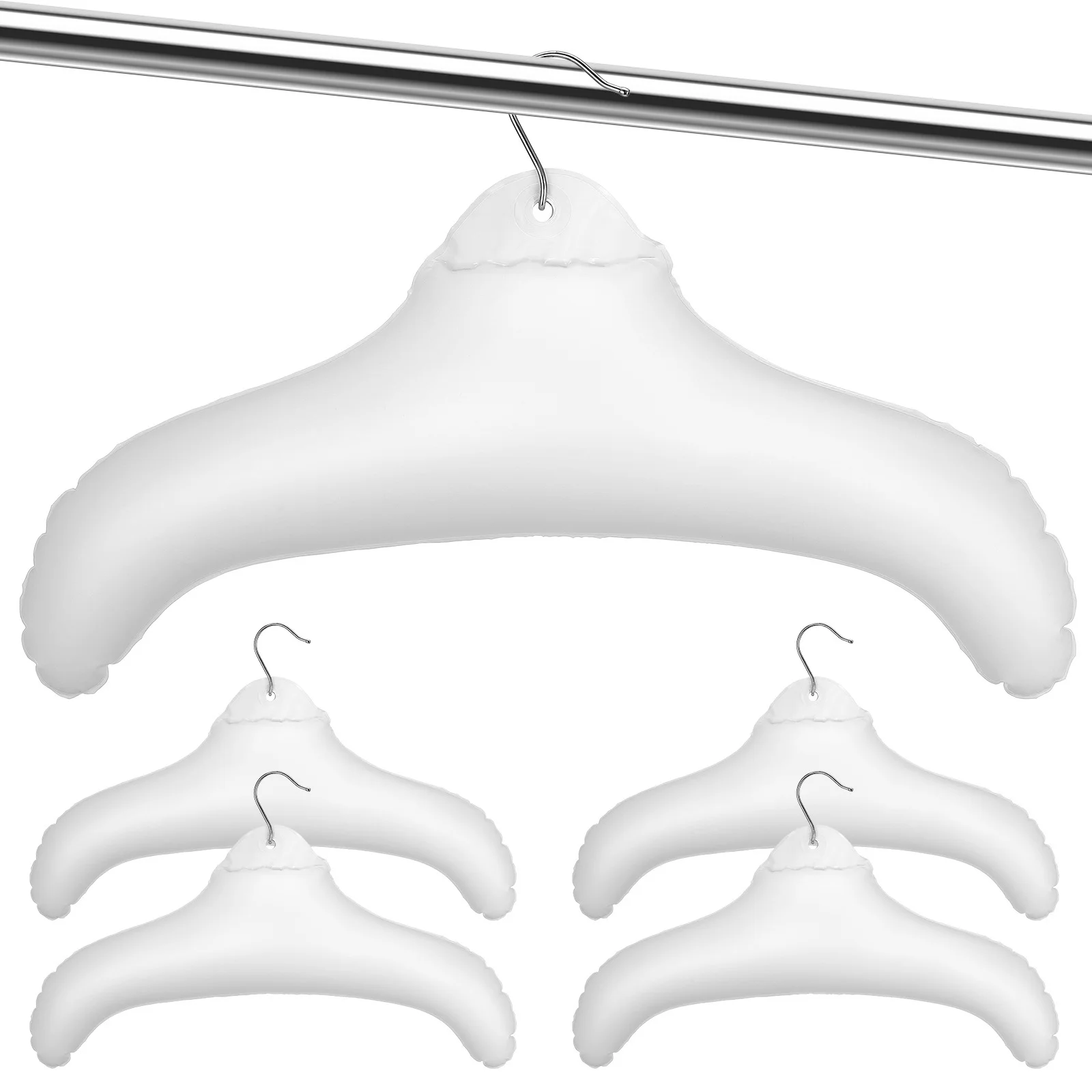 

5Pcs Foldable Travel Clothes Hangers Inflatable Portable Drying Rack Organizer Multifunctional Hanger for Travel Camping