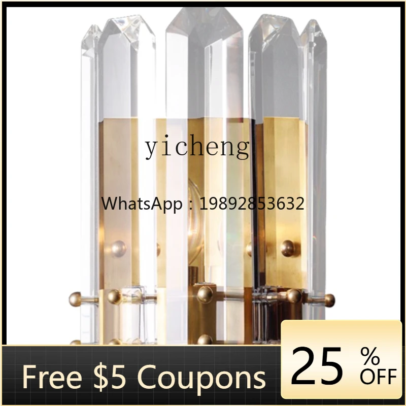 

Creative Decoration Long Crystal Wall Lamp Aisle Living Room Background Study Bedroom Bedside Model Room Wall Lamp