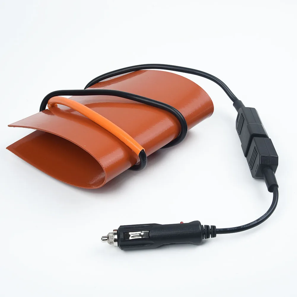 

Удобная силиконовая грелка, провода, 100 Вт, 12 В, гибкий подогреватель для пищевых продуктов, термостат для горячей пиццы, 65 градусов, коврик, оранжевый