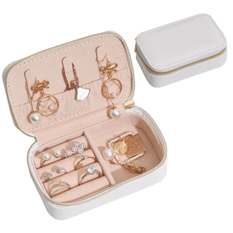 Portátil Mini Jewelry Box, Jóias Armazenamento Bag, Jóias Organizador, Caixas e Embalagem, impermeável e à prova de poeira, Viagem