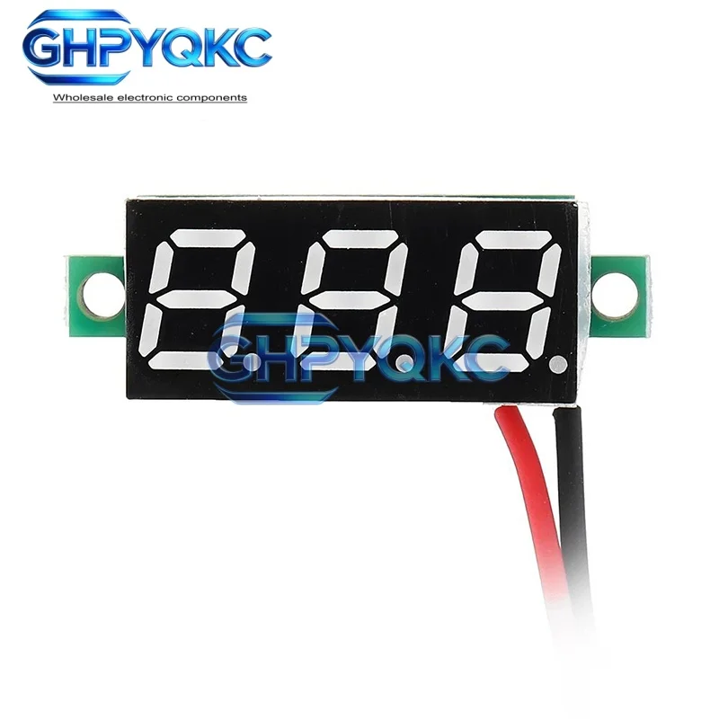 GHPYQKC 0.28 Inch 2-Wire Digital Voltmeter 2.5-30V Voltage Meter High Precision Electric Quantity Display Module