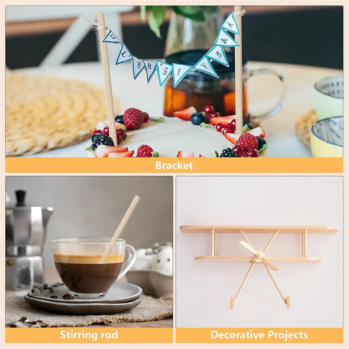 ABJZ 70 шт. 1/2 дюйма X 12 дюймов палочки из бальзы, квадратные деревянные дюбеля, незавершенные полоски из бальзы, деревянные палочки для поделок