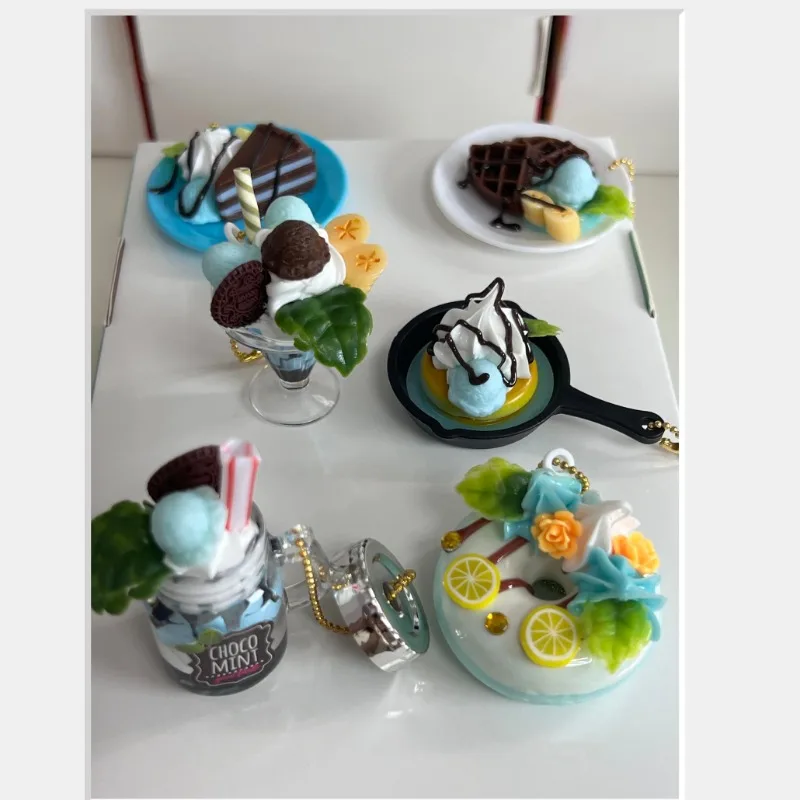 J.DREAM ของแท้ของเล่นแคปซูล Gashapon น่ารักช็อกโกแลตขนมหวานจําลองอาหารรูปพวงกุญแจกระเป๋าจี้ Miniature ชุดของขวัญ